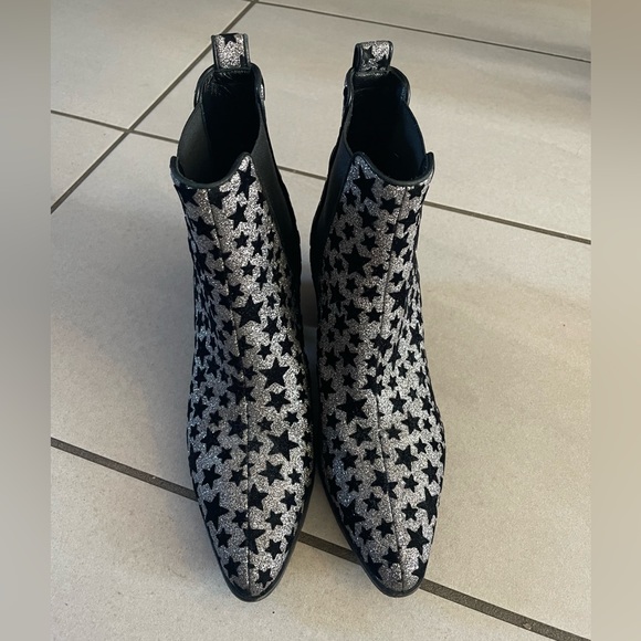 Saint Laurent Glitter Chelsea Ankle Boot - Picture 3 of 9